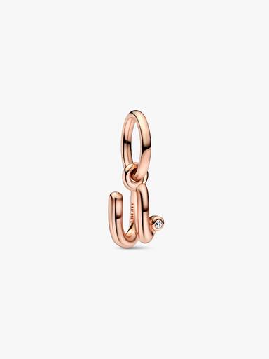 FINAL SALE - Letter U Script Alphabet Dangle Charm - Image 2