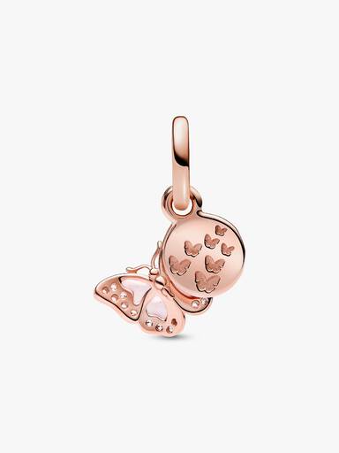 Pink Butterfly & Quote Double Dangle Charm - Image 4