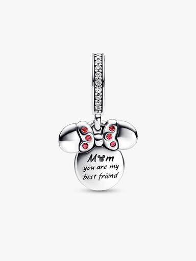 Disney Minnie Mouse Silhouette "Mom" Double Dangle Charm - Image 5