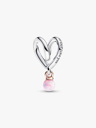 Two-tone Wrapped Heart Charm - Image 5