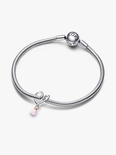 Two-tone Wrapped Heart Charm - Image 3