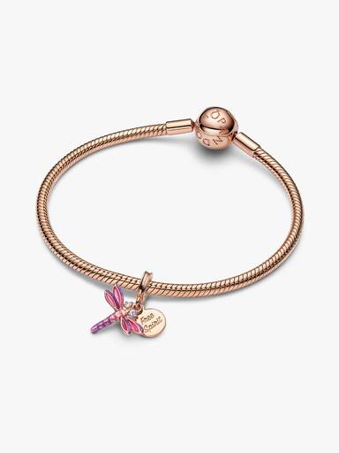 Pink Dragonfly Double Dangle Charm - Image 5