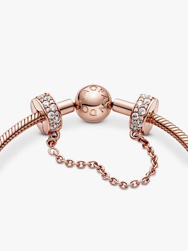 Clear Pavé Safety Chain Clip Charm - Image 5