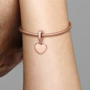 Engravable Heart Tag Dangle Charm