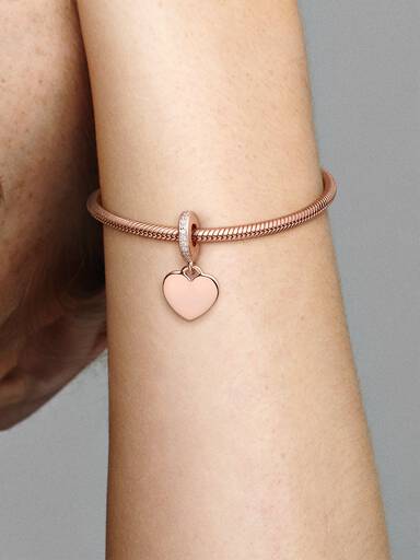 Engravable Heart Tag Dangle Charm