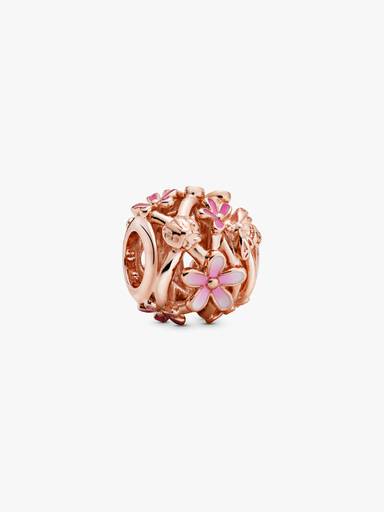 Openwork Pink Daisy Flower Charm - Image 2