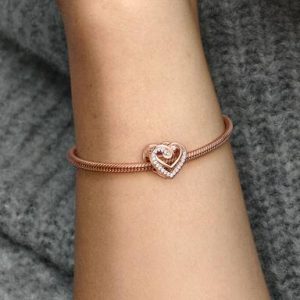 Sparkling Entwined Hearts Charm