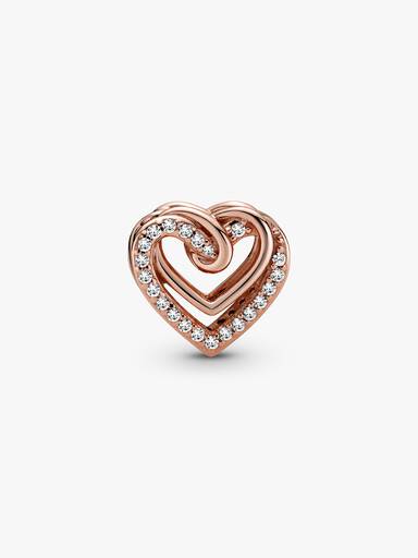 Sparkling Entwined Hearts Charm - Image 6
