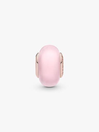 Matte Pink Murano Glass Charm - Image 5