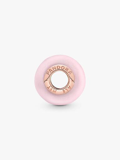 Matte Pink Murano Glass Charm - Image 4