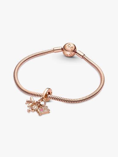 Airplane, Globe & Suitcase Triple Dangle Charm - Image 6