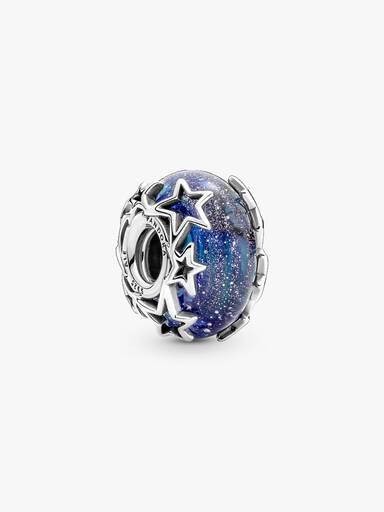 Galaxy Blue & Star Murano Charm - Image 2