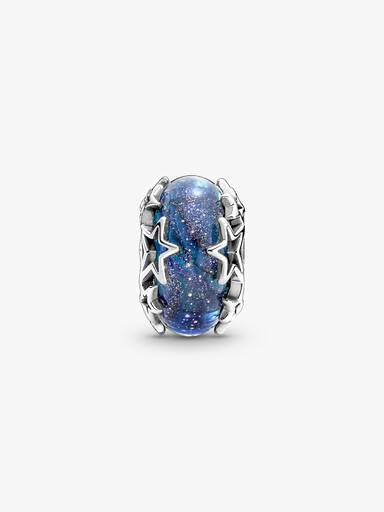 Galaxy Blue & Star Murano Charm - Image 4