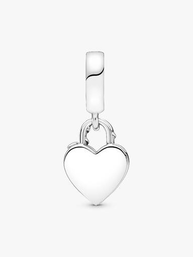 Rose Heart Padlock Dangle Charm - Image 5