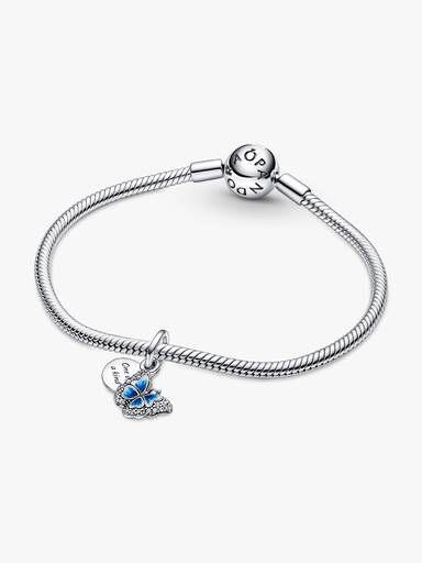 Blue Butterfly & Quote Double Dangle Charm - Image 5