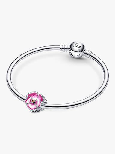Pink Pansy Flower Charm - Image 5