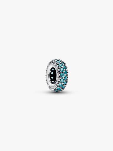 Ice Blue Stone Spacer Charm - Image 2