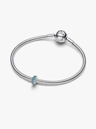 Ice Blue Stone Spacer Charm - Image 3