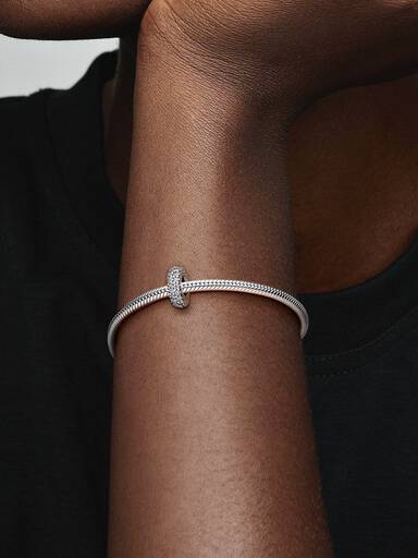 Clear Sparkle Spacer Charm