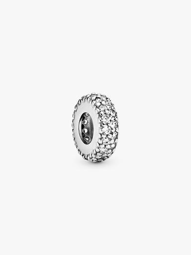 Clear Sparkle Spacer Charm - Image 2