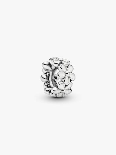 White Daisy Flower Spacer Charm - Image 2