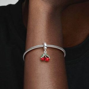 Asymmetrical Cherry Fruit Dangle Charm