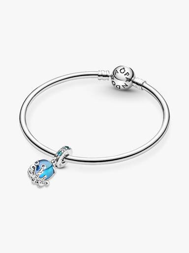 Murano Glass Cute Octopus Dangle Charm - Image 4