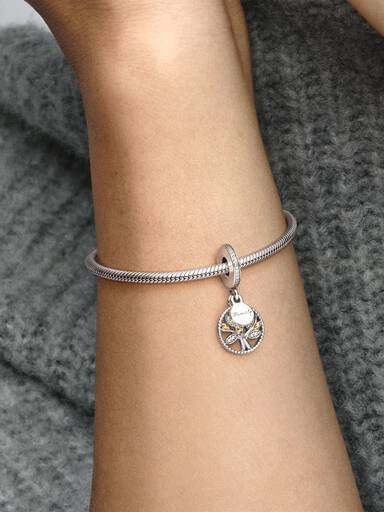 Sparkling Family Tree Dangle Charm