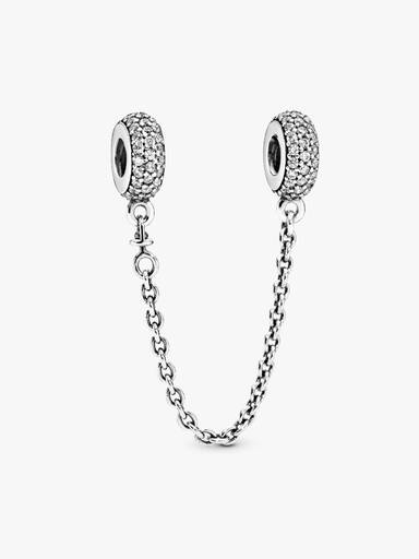 Sparkling Pavé Safety Chain Charm - Image 2