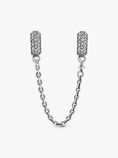 Sparkling Pavé Safety Chain Charm - Image 4