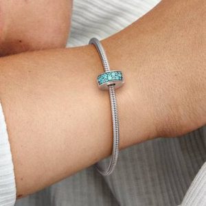 Teal Pavé Clip Charm