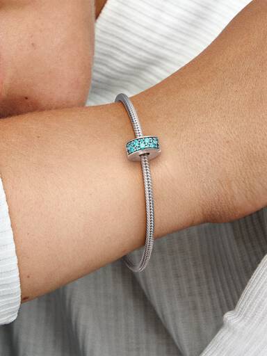 Teal Pavé Clip Charm