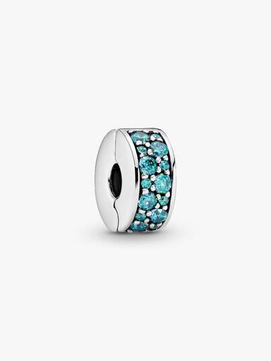 Teal Pavé Clip Charm - Image 2