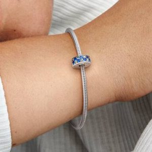 Blue Pavé Clip Charm