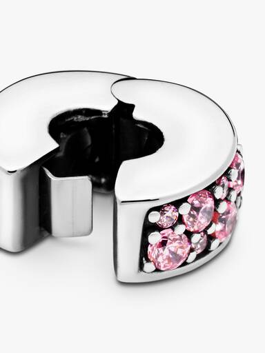 Pink Pavé Clip Charm - Image 6