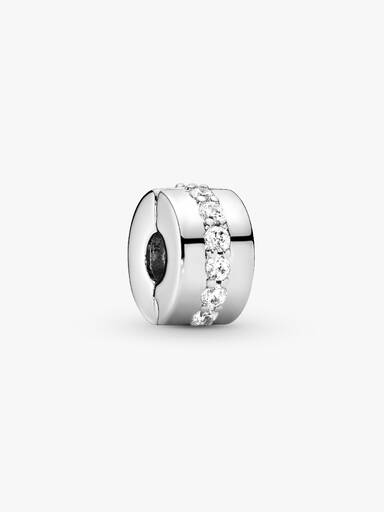 Clear Sparkling Row Clip Charm - Image 2