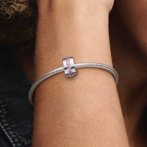Pink Sparkling Row Clip Charm