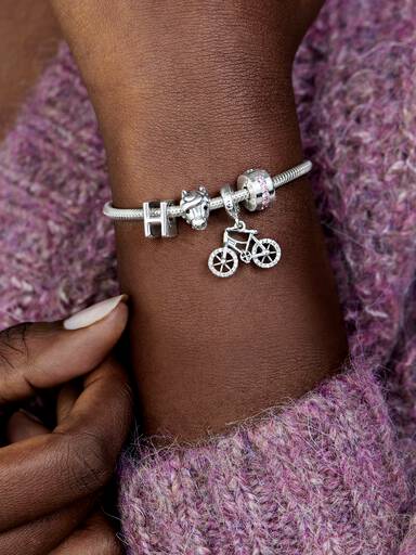 Pink Sparkling Row Clip Charm - Image 5