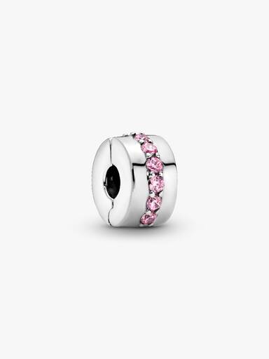 Pink Sparkling Row Clip Charm - Image 2