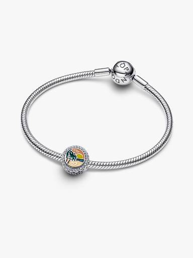 Engravable Beach Heart Scene Charm - Image 2