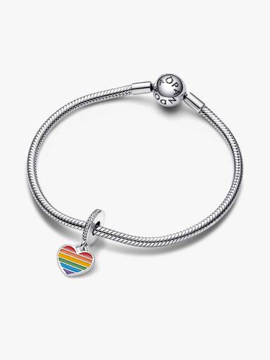 Pride Rainbow Heart Dangle Charm - Image 2