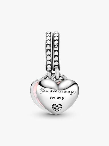 Mother & Daughter Hearts Dangle Charm - Image 2