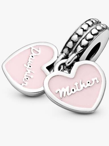 Mother & Daughter Hearts Dangle Charm - Image 4