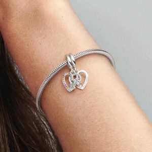 Puzzle Piece Hearts Splittable Friendship Dangle Charm