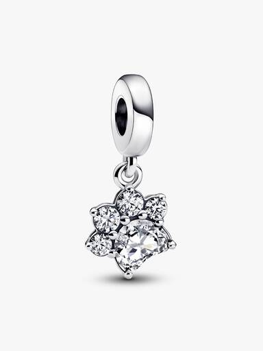 Sparkling Pet Paw Print Dangle Charm - Image 2