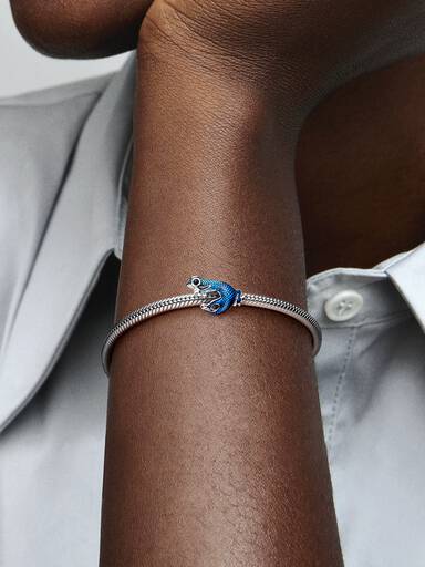 Metallic Blue Gecko Charm
