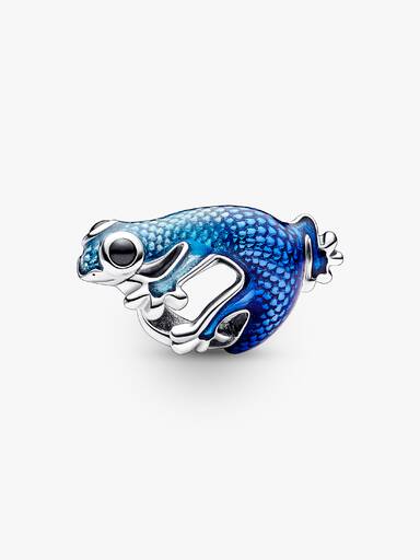 Metallic Blue Gecko Charm - Image 2