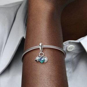 Camera, Heart & Compass Triple Dangle Charm