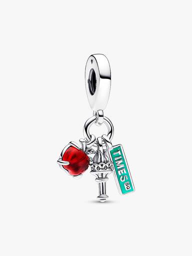 NYC Apple, Torch and Street Sign Triple Dangle Charm - Image 2