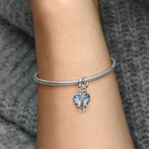 Sparkling Splitable Angel Wings Dangle Charm